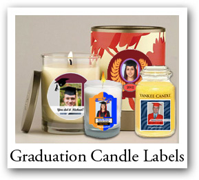 graduation Candle Labels, Candle labels with Photo