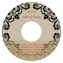 Ornament CD-DVD Wedding Labels