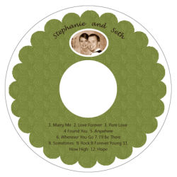 Ribbon CD-DVD Wedding Label