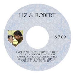 Romanesque CD-DVD Wedding Labels