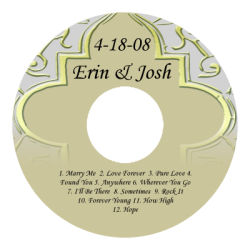 Romanticism CD-DVD Wedding Labels