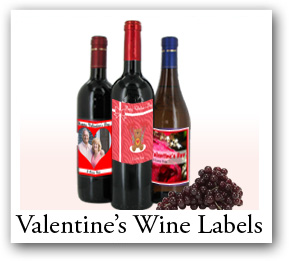 Valentine wine labels