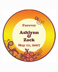 Abstract Wedding Coasters