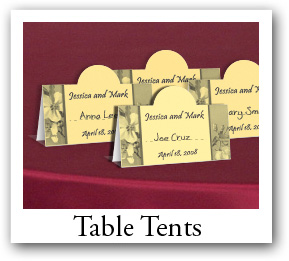 Wedding Place cards, wedidng favors, custom tabel tents