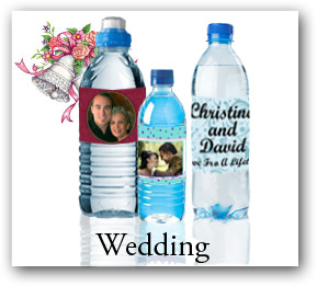 Personalized wedding water bottle labels, custom water bottle stickers cheap
