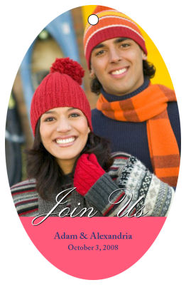 Wedding Photo Hang Tags with Text