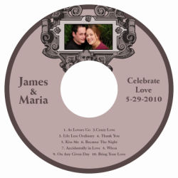 Baroque CD-DVD Wedding Labels