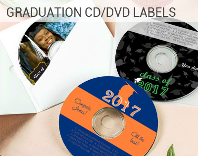 custom graduation CD labels and DVD Labels