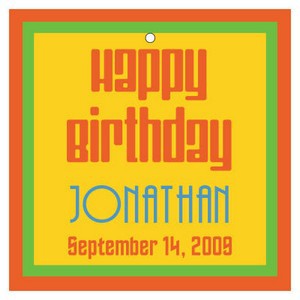 Hippie Birthday Hang Tags