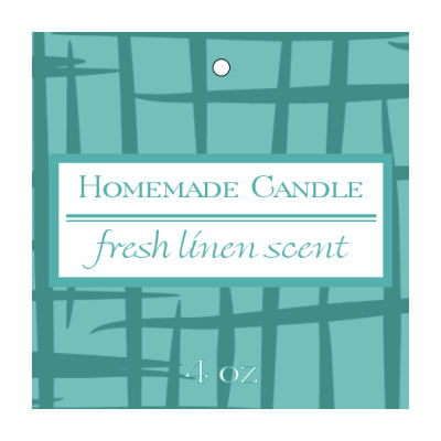 Fresh Linen Candle Hang Tag