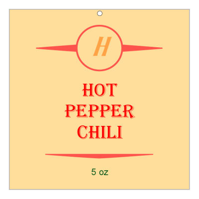 Hot Canning Favor Tag