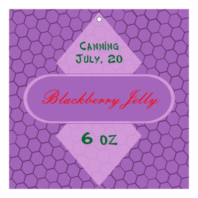 Blackberry Canning Favor Tag