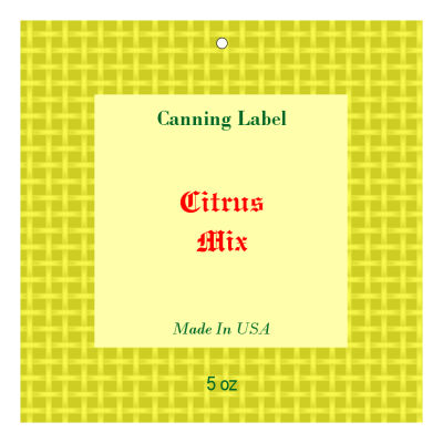 Citrus Mix Canning Favor Tag