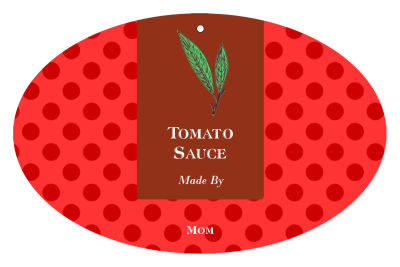 Horizontal Oval Canning Hang Tag