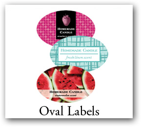 oval candle labels, Oval Stickers