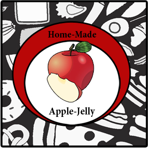 Stained Glass Food and Craft Label