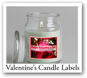 Valentine Candle Labels, Candle labels with Photo