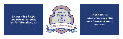 Shield Water Wedding Labels