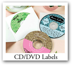custom wedding CD labels and DVD Labels