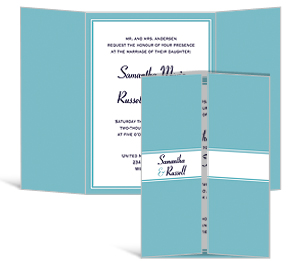 Classical Gate-Fold Invitation Wedding Stationery