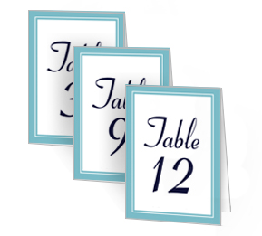 Wedding Table Numbers for Engagement, Bridal Shower and Wedding, 3 1/2 x 5 Large Table Number Cards