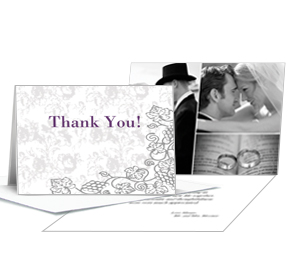 Iron Vine DIY custom wedding thank you notes with your photos and message