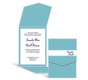 Wedding Pocket Gate Fold Invitations Card