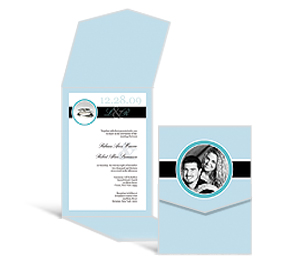 Memorable Wedding Pocket Gate Fold Invitations Card