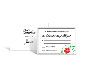 Floral Custom RSVP Cards for wedding, DIY Unique RSVP Wedding Cards