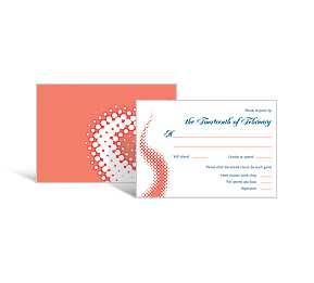 Modern DIY RSVP Cards for a buffet reception 3.5 x 2, personalized wedding buffet rsvp cards