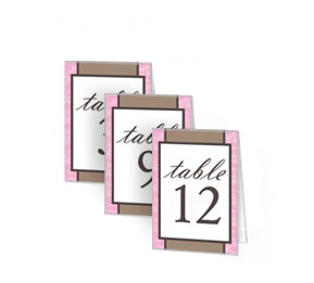 Rococo DIY Wedding Table Numbers, 2.5 x 3.5 Table Number, personalized wedding papers