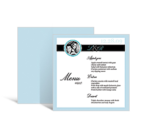 Memorable Custom Square wedding cards, DIY menu cards