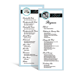 Memorable Custom Rectangle wedding cards, diy wedding programs