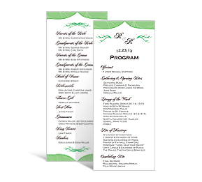  Tea Length Wedding Programs, wedding programs