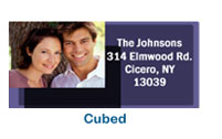 custom photo return address labels personalized cubed