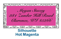 floral silhouette wedding birthday holiday personal custom printed address label