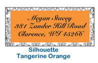 wedding address orange return mail label personalized