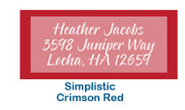 crimson red wedding label address mailing return personalized address labels