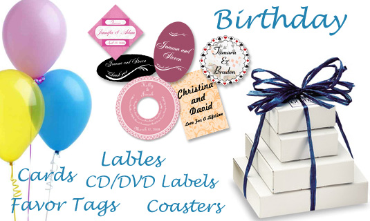 custom wedding labels, stickers, seals and return address stickers have been lovingly designed and given a palette of colors that make them perfect for weddings, showers, anniversaries, and other romantic events birthday celebration more special with gifts that are personalized with superior quality custom designed labels. Labels on the Fly helps you to create memorable keepsakes for your guest