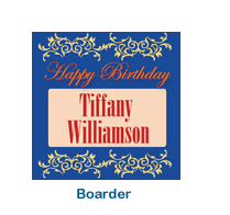 artistic personalized birthday stickers