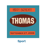 birthday party custom stickers
