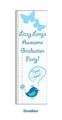 Personal Doodles Graduation Party Bookmarks