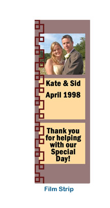 Personalized Photo Film Strip Bookmark