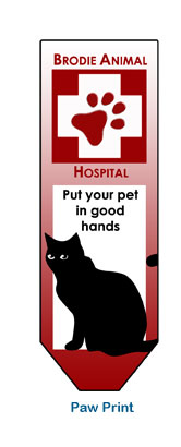 Personalized Animal Paw Print Bookmarks