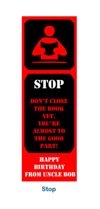 Stop Happy Birthday Bookmark