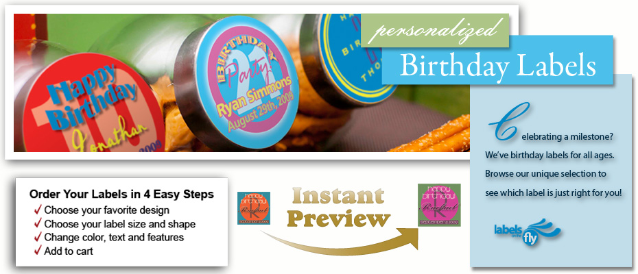 Personalized birthday party supplies. Custom Birthday labels ...