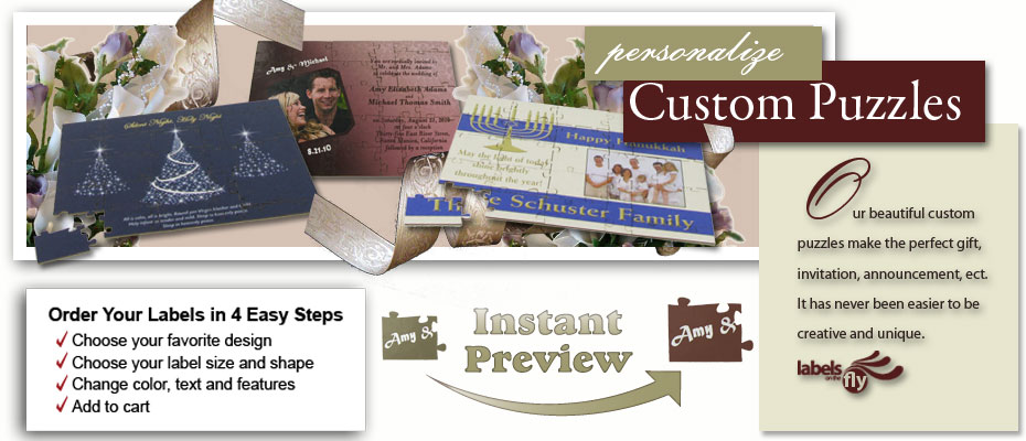  Customizable puzzle gifts and puzzle wedding favors 