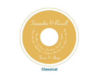 classical colorful personalized cd label