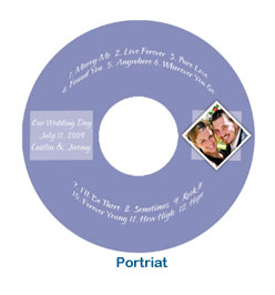 portrait colorful romantic wedding cd label
