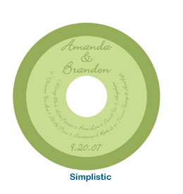 personalized cd label colorful classy